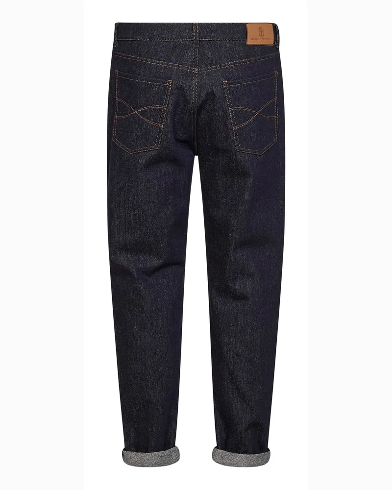 Brunello Cucinelli Men's Jeans Iconic Fit Blue Denim Cotton Blue