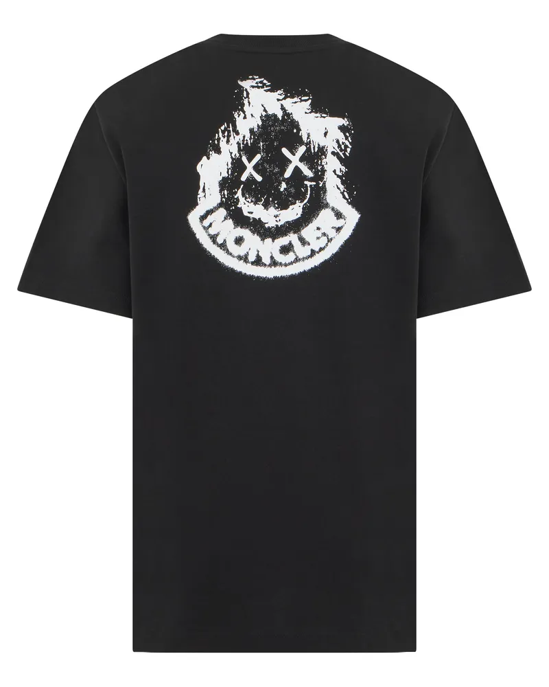 Moncler Men's T-Shirt Black Cotton T-Shirts And Polos Black