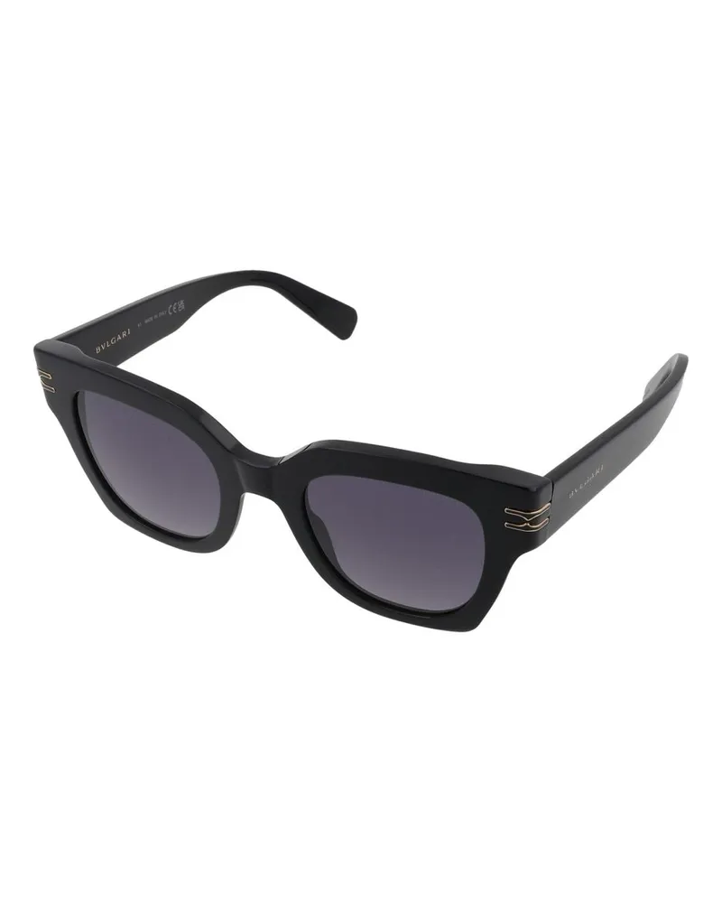 Bulgari BV40013I Cat-Eye Sunglasses — Black Black