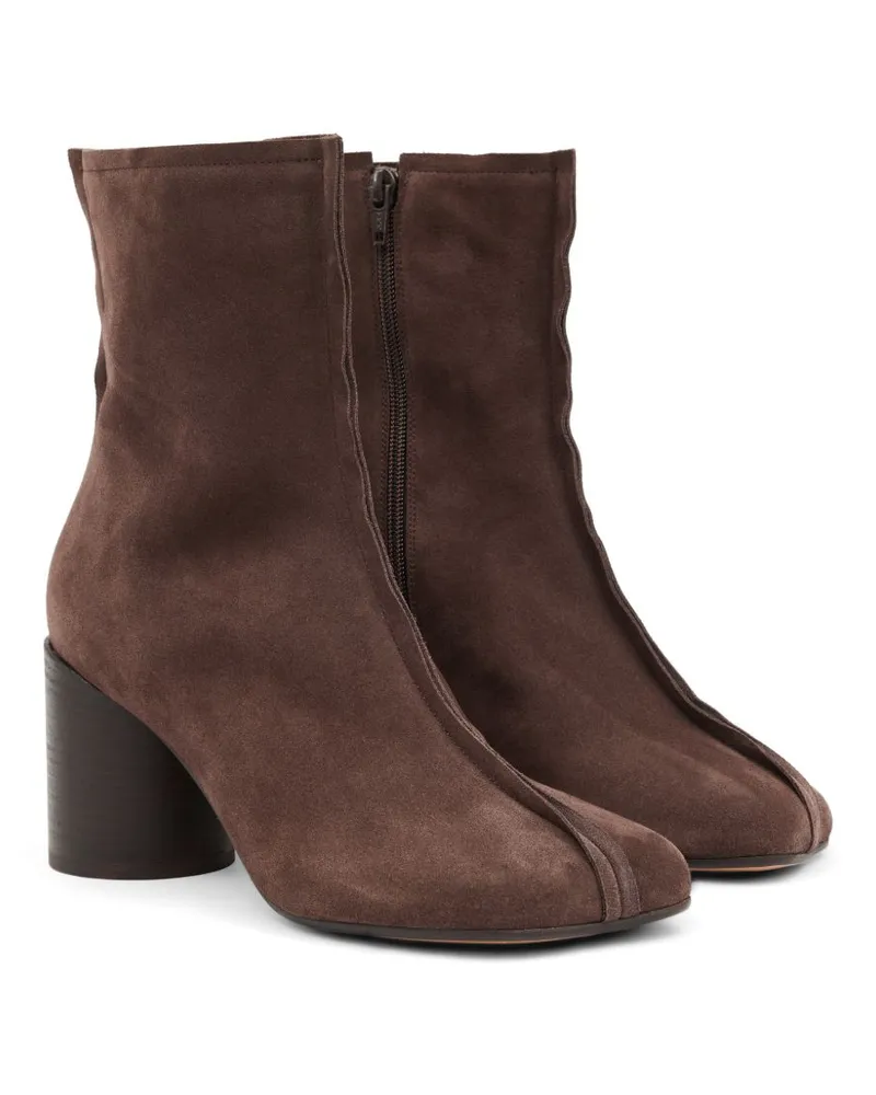 Maison Margiela Suede Anatomic Toe Ankle Boot — Brown Brown