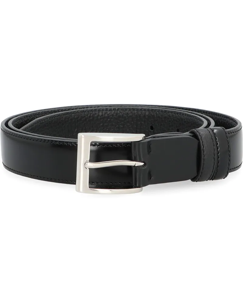 Hogan Men's Belt Reversible Calf Leather Black Black