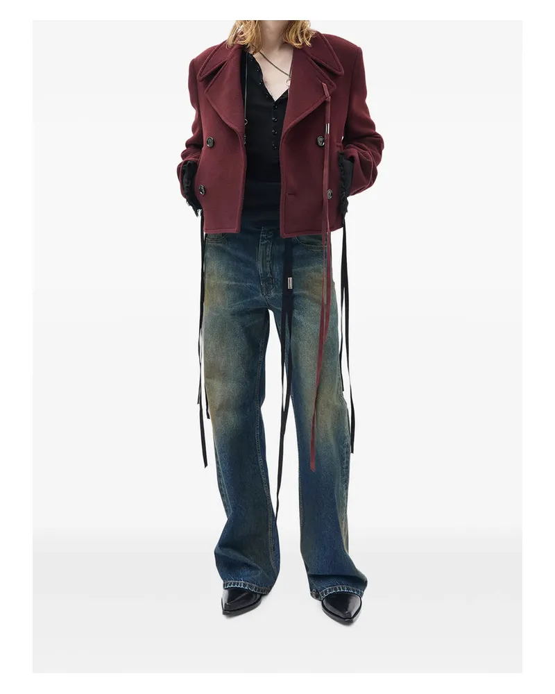 Ann Demeulemeester Faded Bootcut Jeans — Blue 