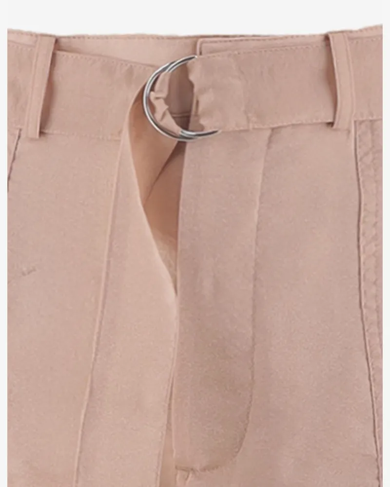 FRANKIE Shop Women's Cargo Pants Kelly Pink Cupro Trousers Pink