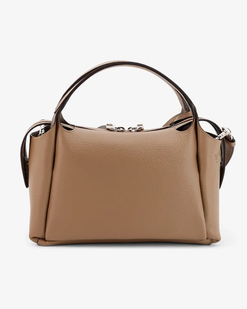 TOD'S Women's Leather Crossbody Bag Apa Brown Shoulder Brown