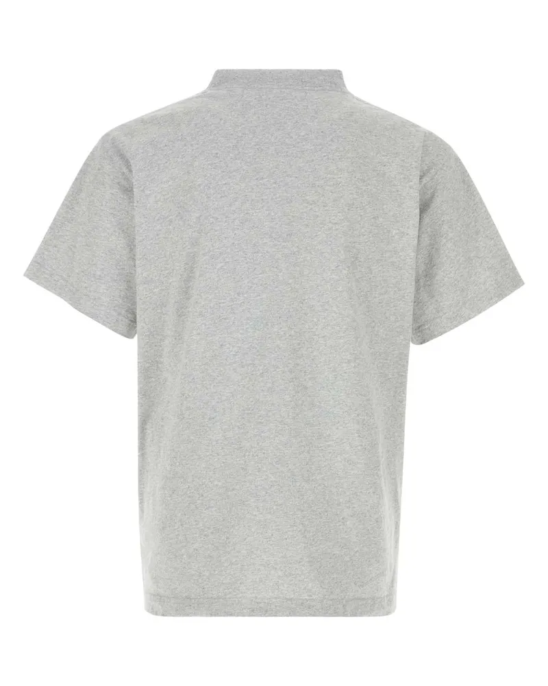 Balenciaga Men's Grey Cotton T-Shirt Light Heather T Gray