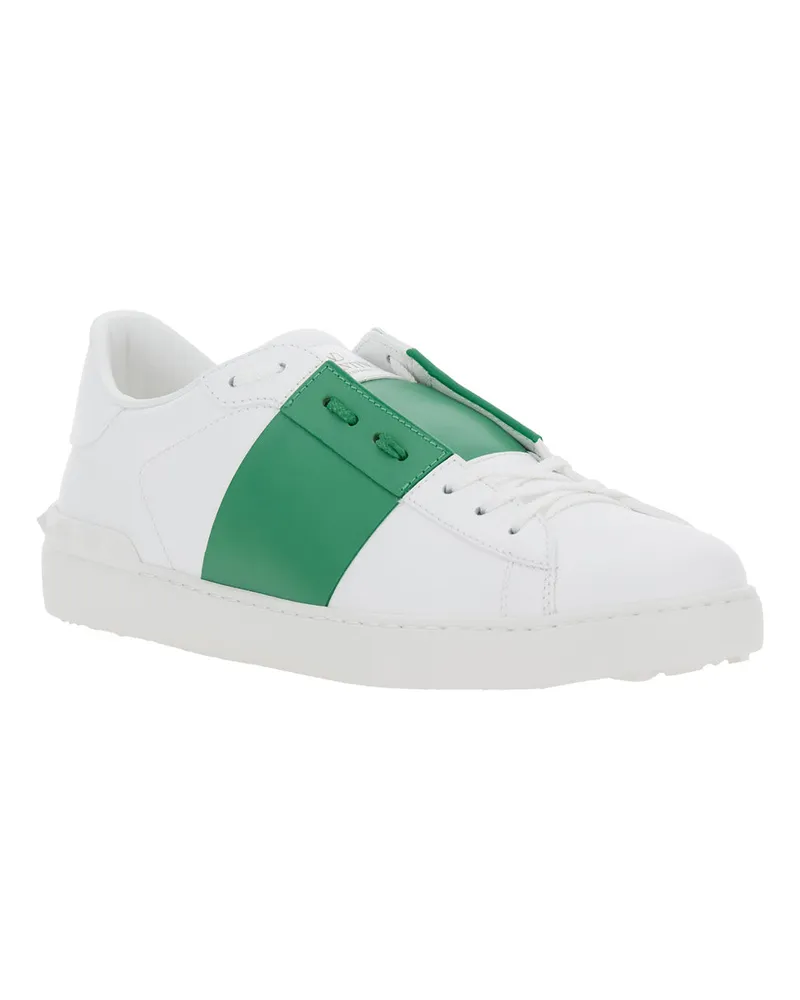 Valentino Garavani Men's Sneakers Open White Leather Calfskin Trainers White