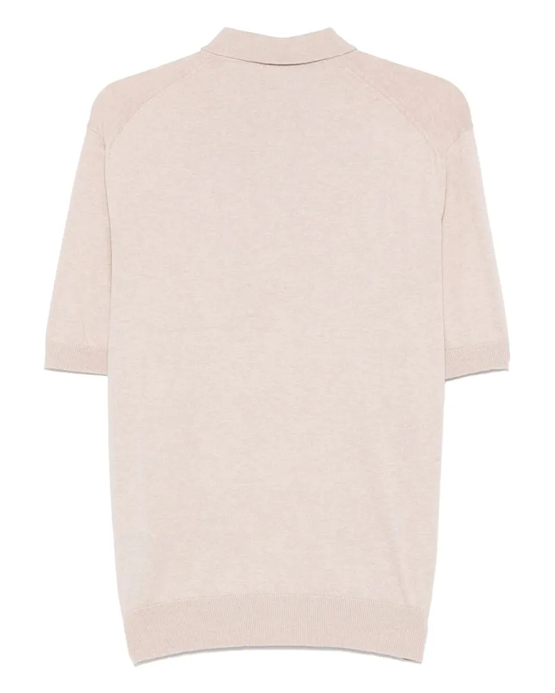 Eleventy Women's Mélange-Effect Polo Shirt Beige Ss25 M Beige