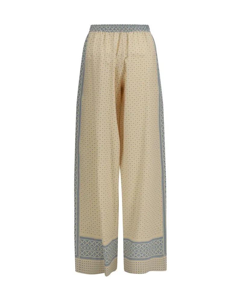 Ermanno Scervino Women's Beige Silk Casual Pants Beige