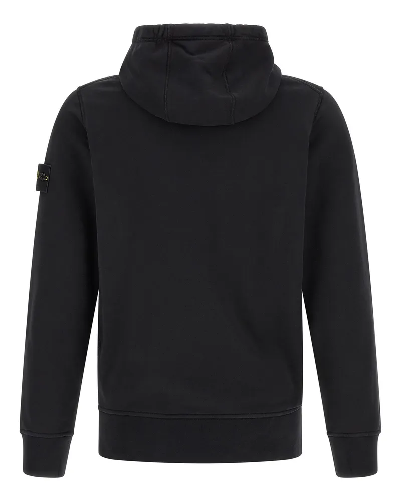 Stone Island Men Black Cotton Sweatshirt Clothing Black