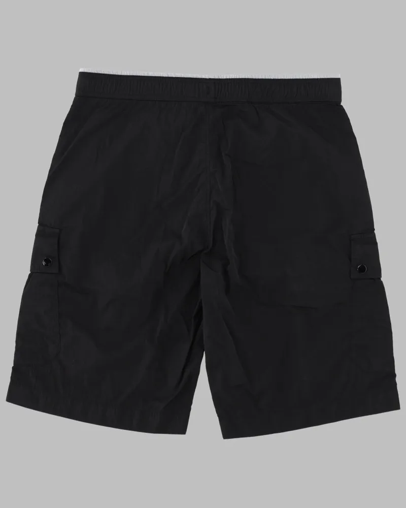 C.P. Company Lightweight Polyamide Cargo Shorts — Black Black