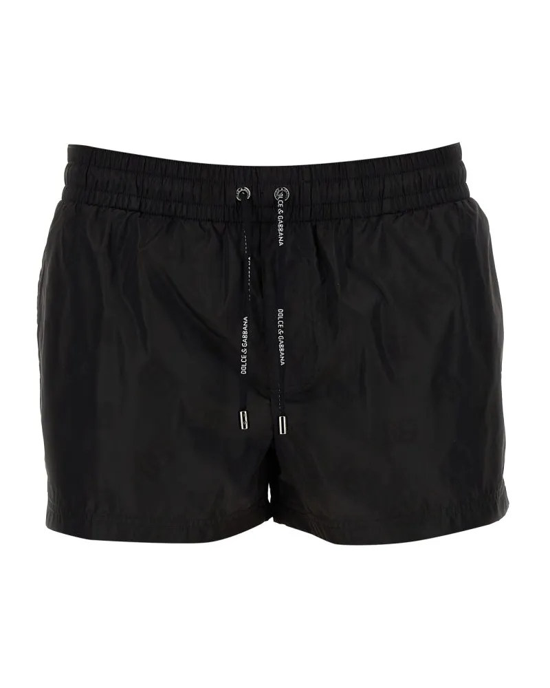 Dolce & Gabbana Polyester Swim Shorts — Black Black