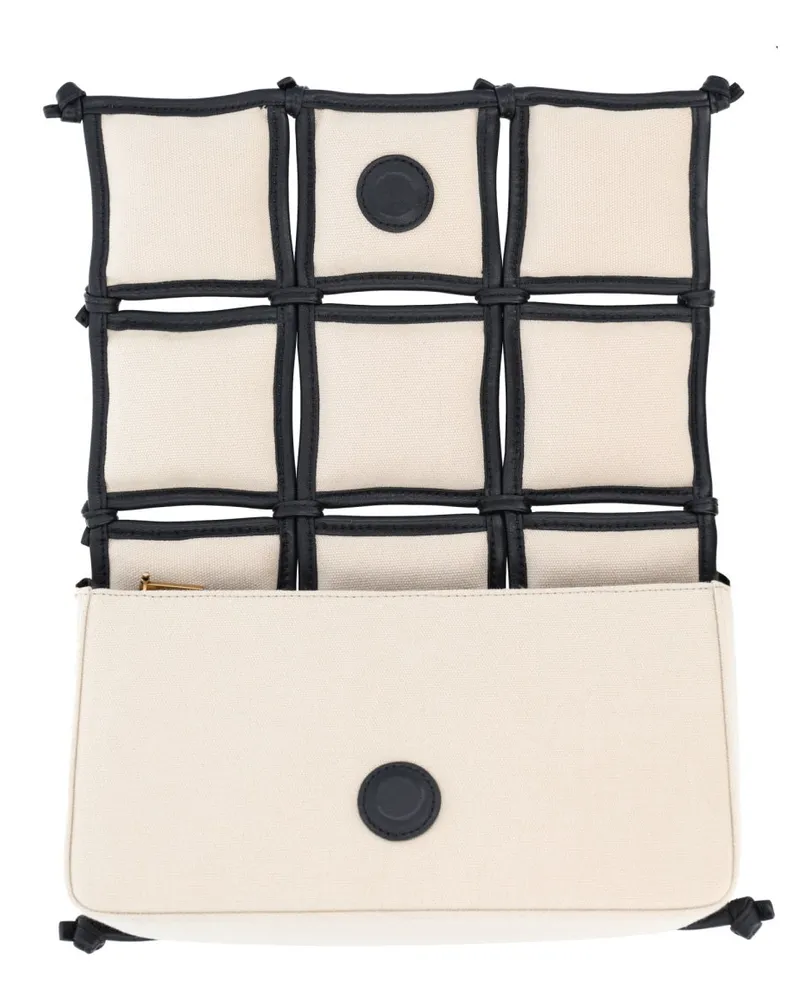 Cult Gaia Women's Shoulder Bag Puff Beige Cotton Canvas Beige