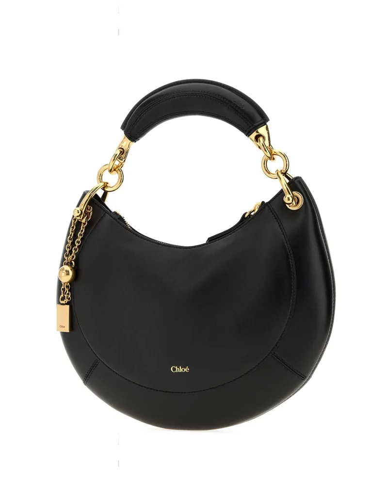 Chloé Women's Black Leather Chloã© Banana Handbag Borse A Mano Bag Black
