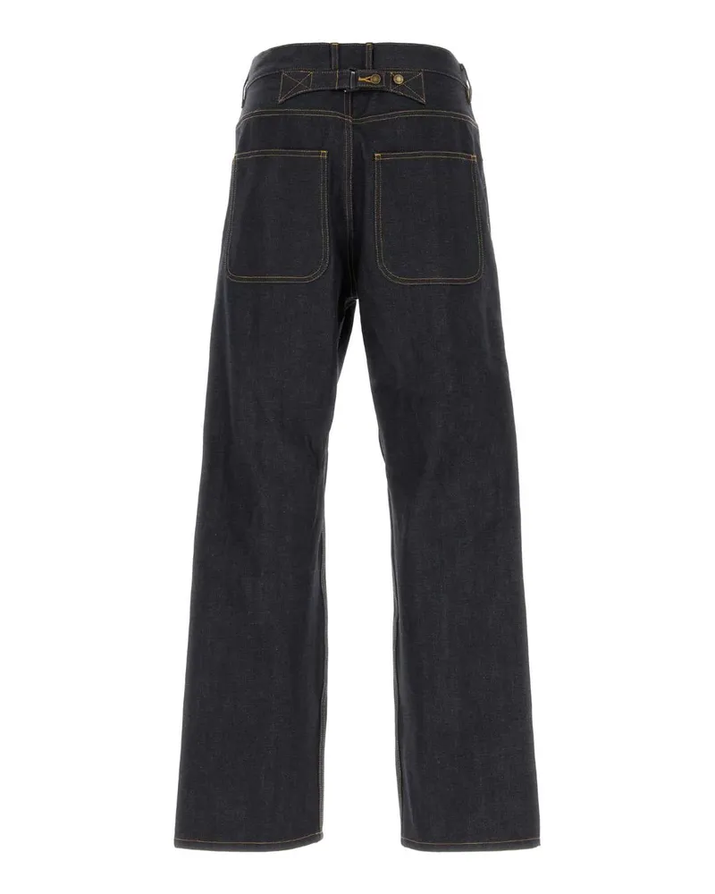Thom Browne Mtu345sf1101 415 Navy Cotton Jean Navy