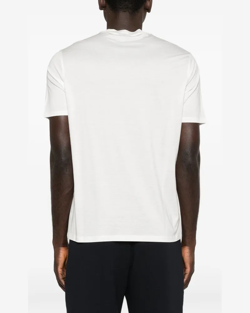 Emporio Armani Logo-Embroidered T-Shirt — White White