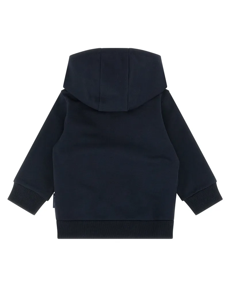 Moncler Brushed Cotton Zip Hoodie — Navy Navy