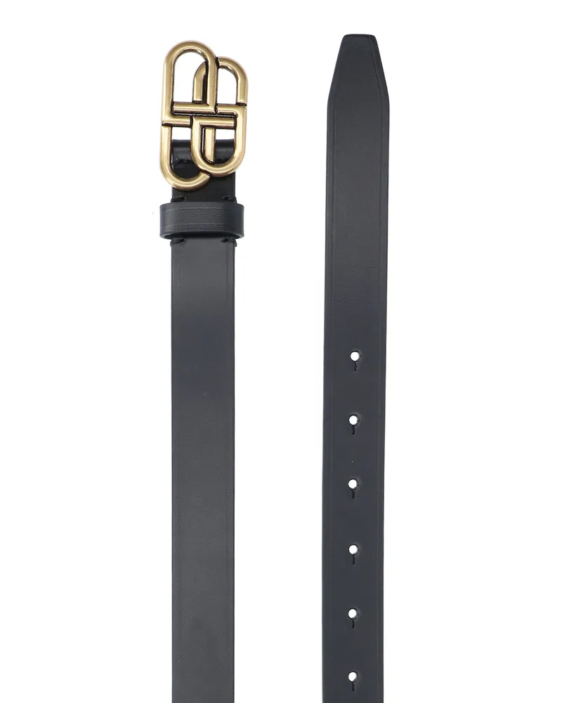 Balenciaga Women's Belts Black Calf Leather Black