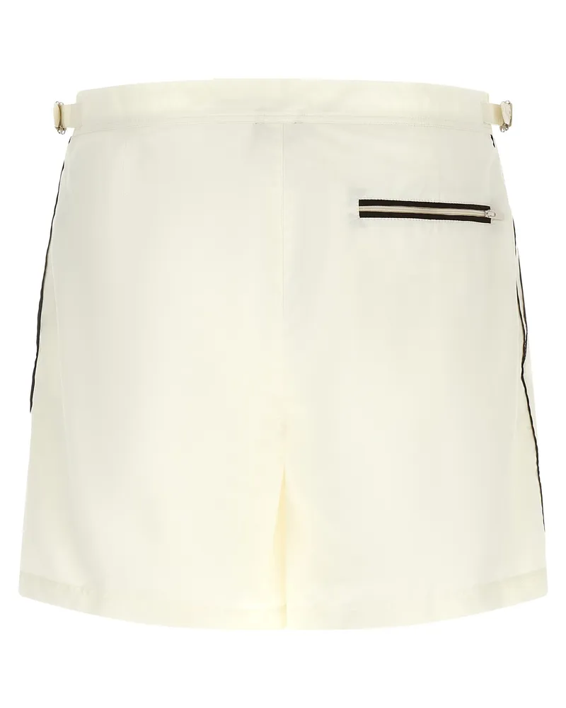 Brunello Cucinelli Men Beige Polyester Swim Shorts Beige