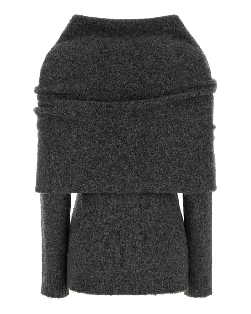 Entire Studios Women's Grey Wool Blend Sweater Smoke Maglieria Gray