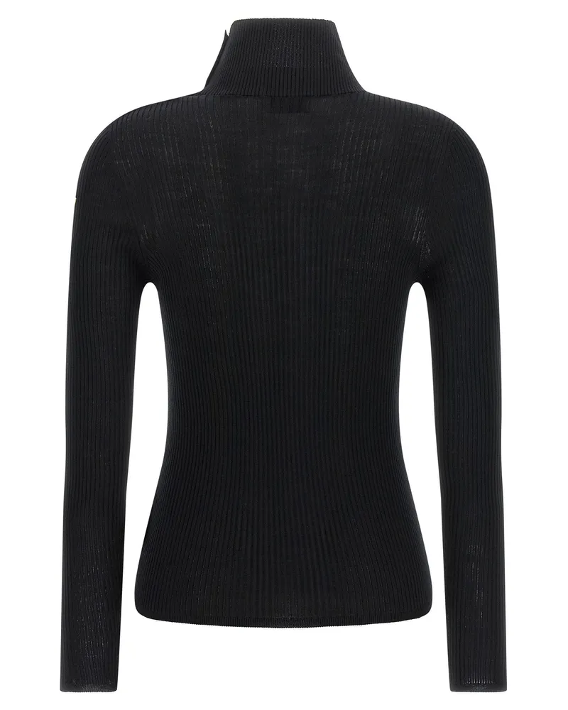 Moncler Ribbed Turtleneck Sweater — Black Black
