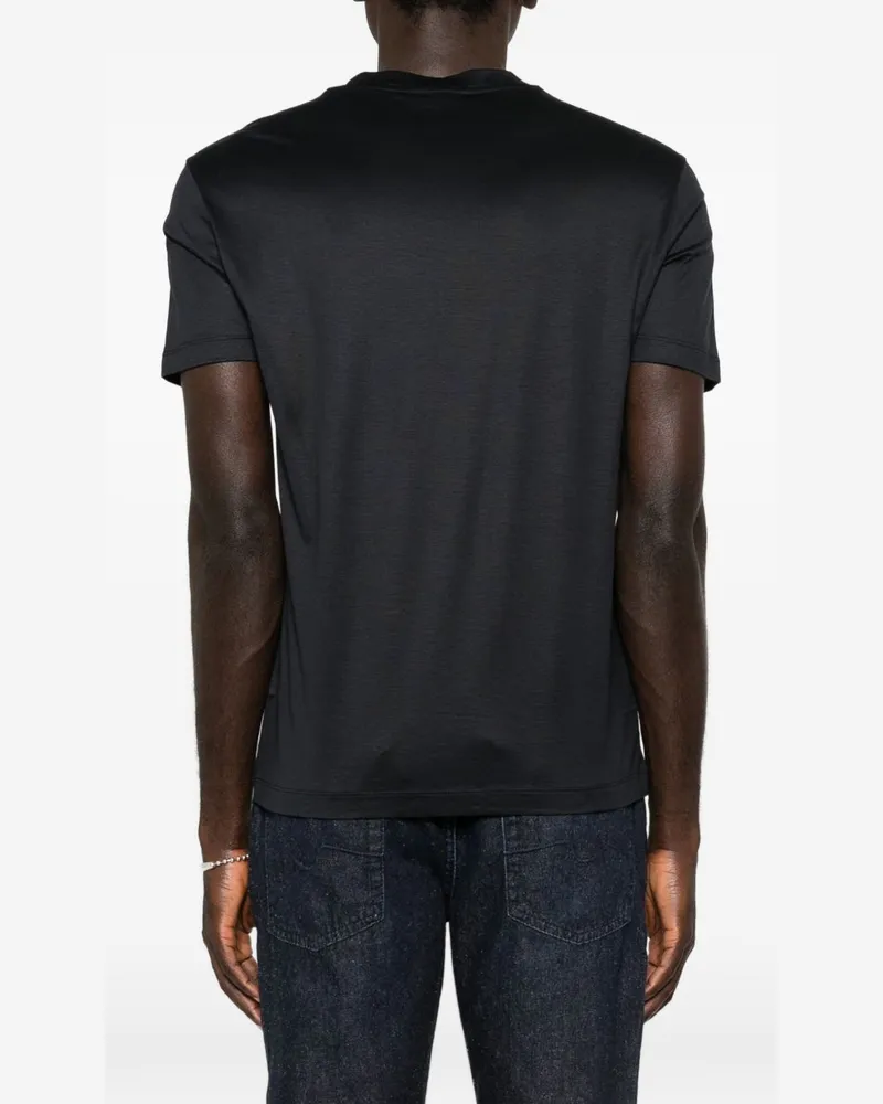 Emporio Armani Cotton Crew Neck T-shirt — Black Black