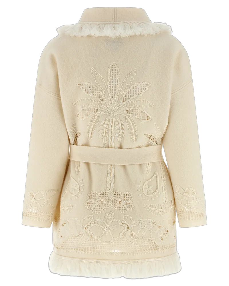 Alanui Women's White Virgin Wool Cardigan Clothing White
