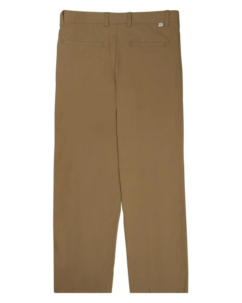 Paolo Pecora Milano Loose Fit Cotton Chino Trousers — Beige Beige