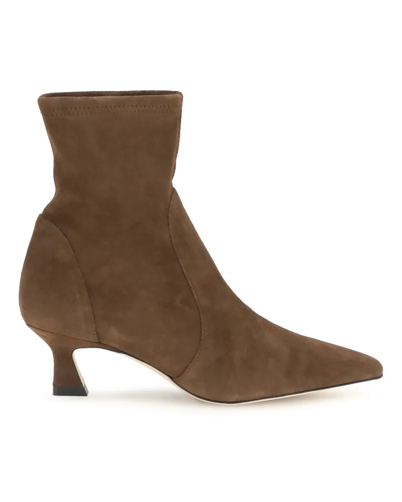 Stuart Weitzman Women's Ankle Boots Vinnie Cigar Calf Leather Brown
