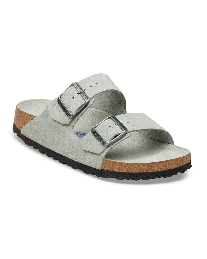 Birkenstock Women's Sandals Arizona Pure Sage Tonal Slippers Flat Shoes Green