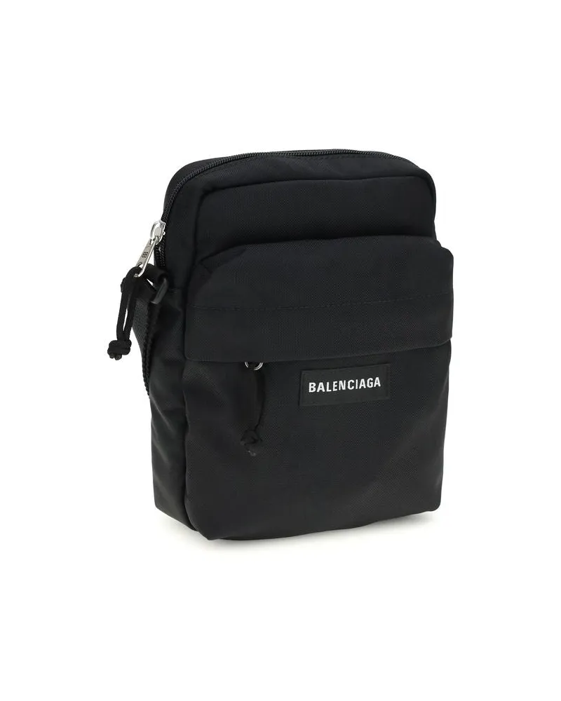 Balenciaga Men's Black Polyamide Shoulder Bag Black