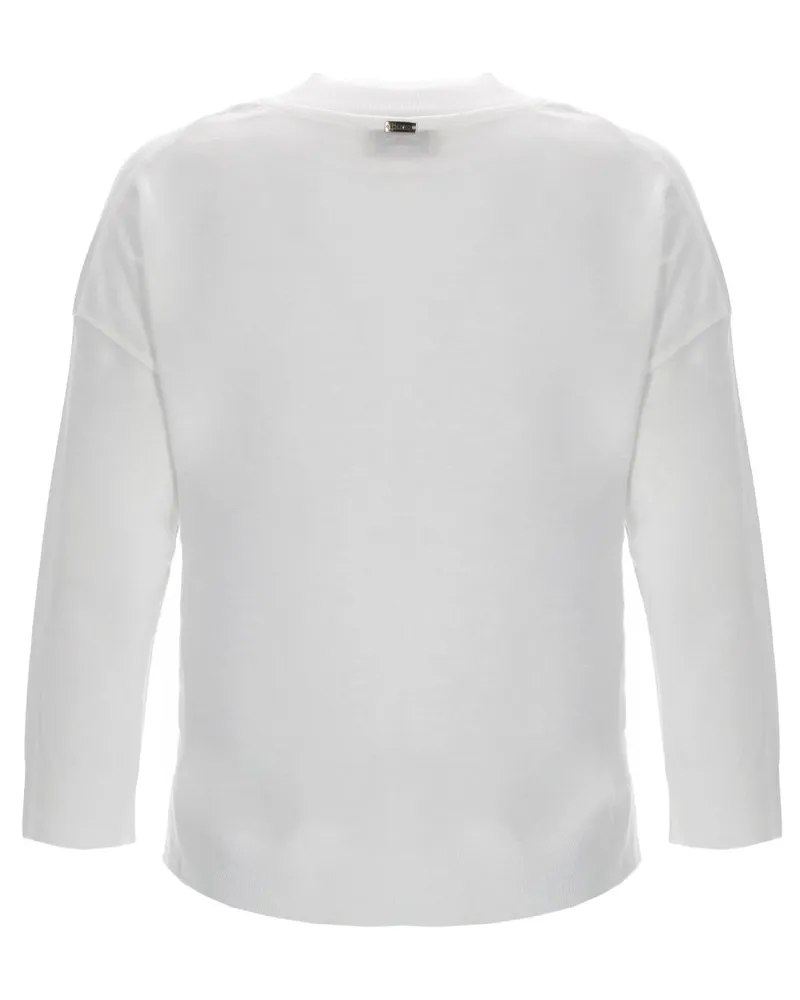 Herno Lyocell-Cotton Knit Sweater — White White