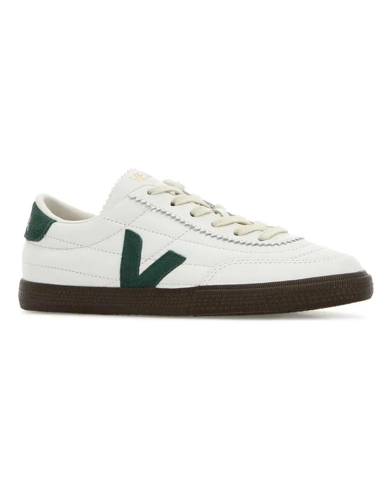 VEJA Men's White Leather Panenka Sneakers Whitecypruseagle White