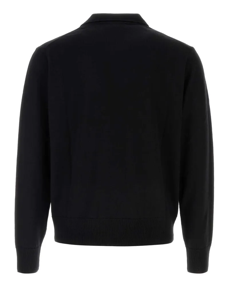 Vivienne Westwood Men's Black Wool Mark Polo Shirt Aw26black Exterior: Maglie Sweater Black