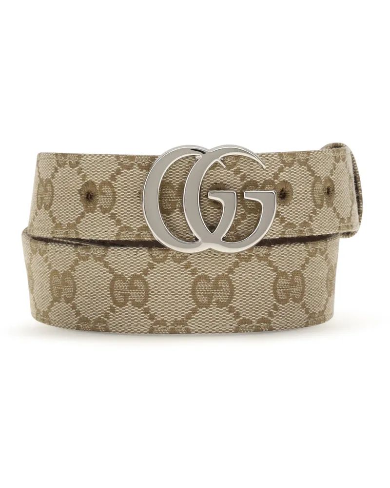 Gucci Women's Belt Gg Marmont Vintage Sand Fabric Beige