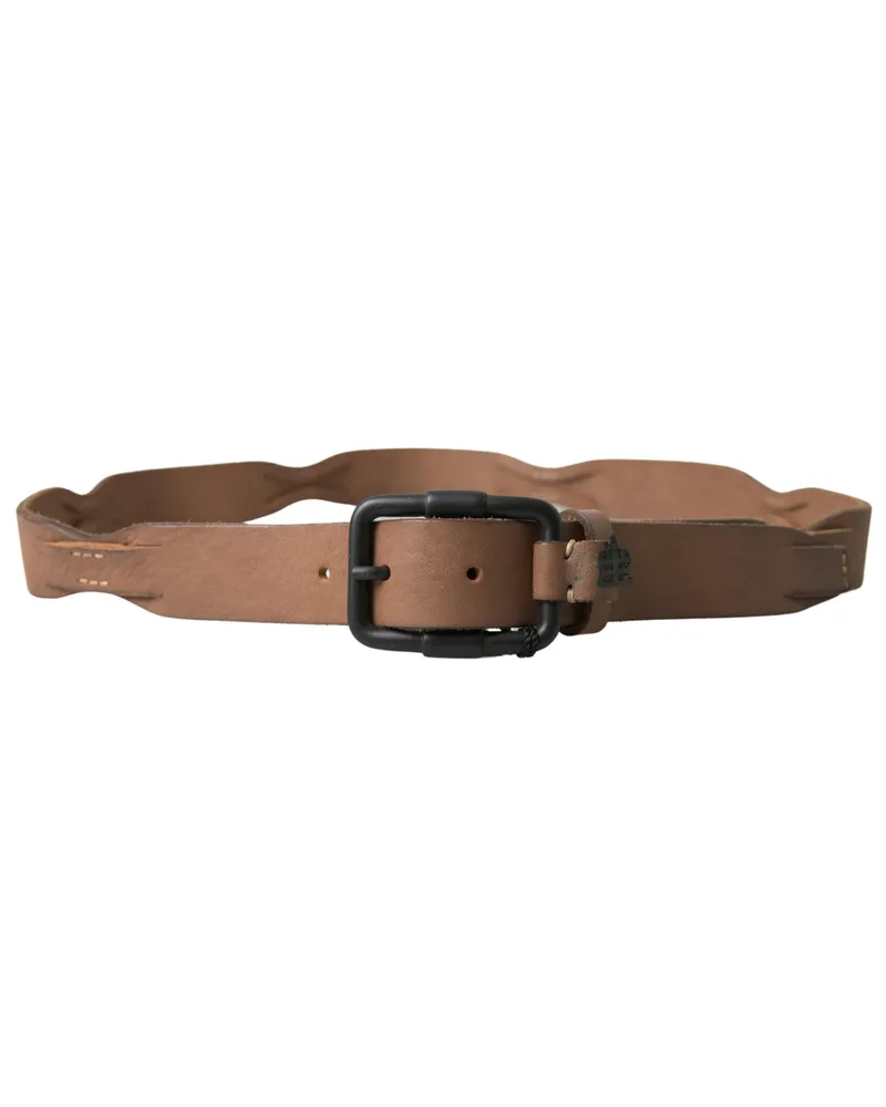 Ermanno Scervino Brown Leather Metal Buckle Waist Men Belt Brown