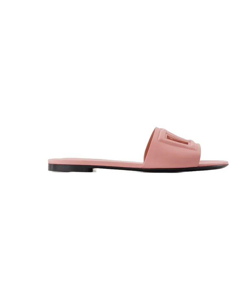 Dolce & Gabbana Women's Calfskin Leather Sandals Pink Pink