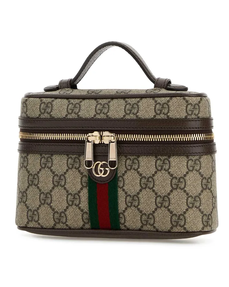 Gucci Women's Printed Canvas Mini Ophidia Handbag Oldbebnacerovrv T Polyurethane Polyamide Borse A Mano Bag Beige