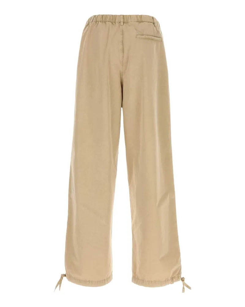 Ferragamo Men's Beige Cotton Blend Pant Safari Exterior: Silk Pantaloni Trousers Beige
