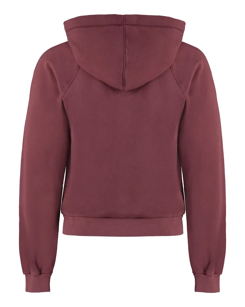 Palm Angels Men's Burgundy Cotton Hoodie Elastane Jumpers Sweater Burgundy