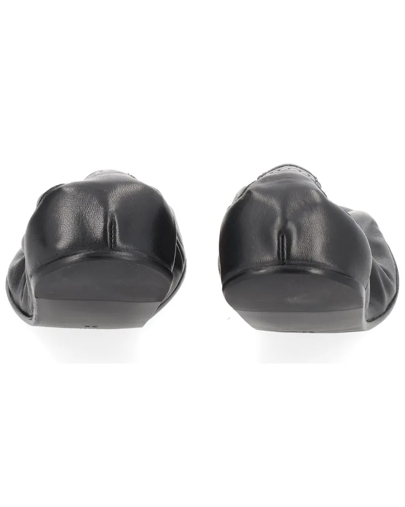 Maison Margiela Leather Ballerina Flat — Black Black
