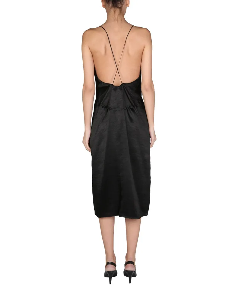 Dsquared2 Acetate Undervest Dress — Black Black