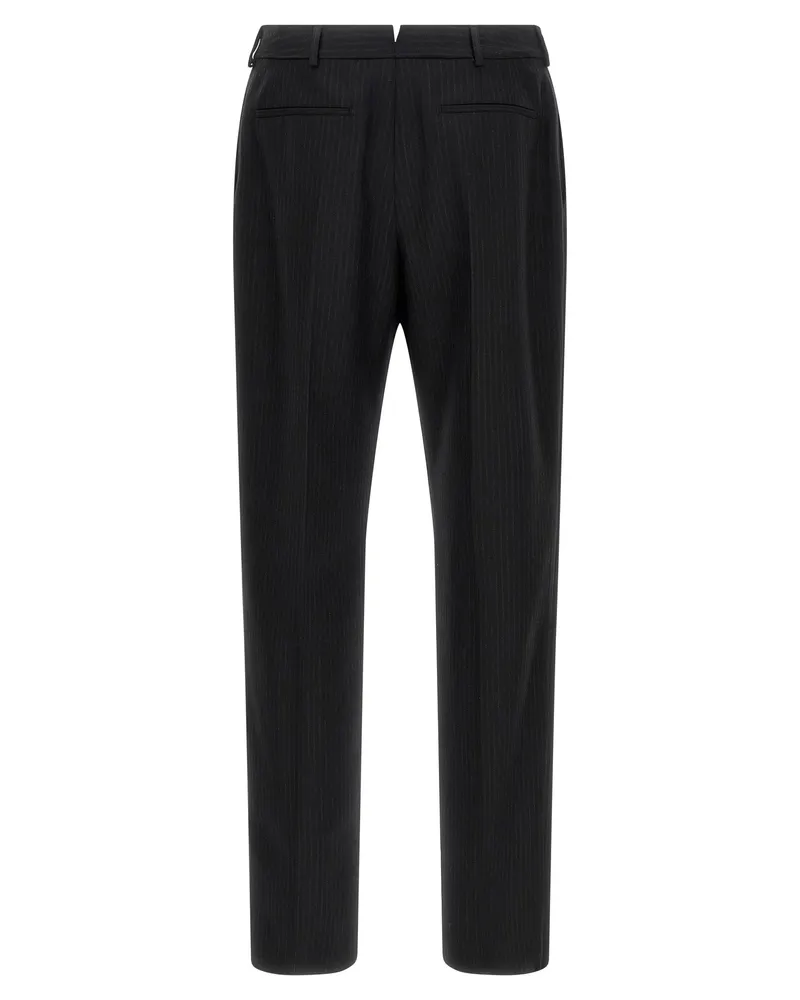 Saint Laurent Men's Black Wool Dress Pants Black