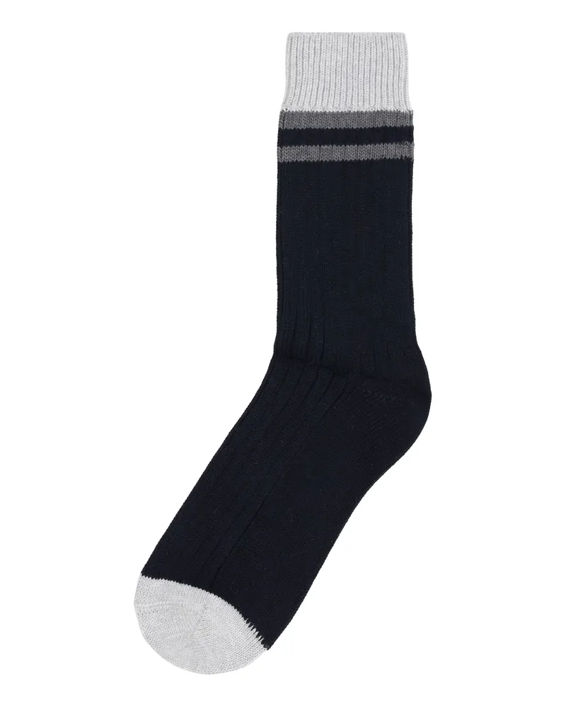 Brunello Cucinelli Men Cotton Socks Navy+nebbia+grigio Scuro Navy