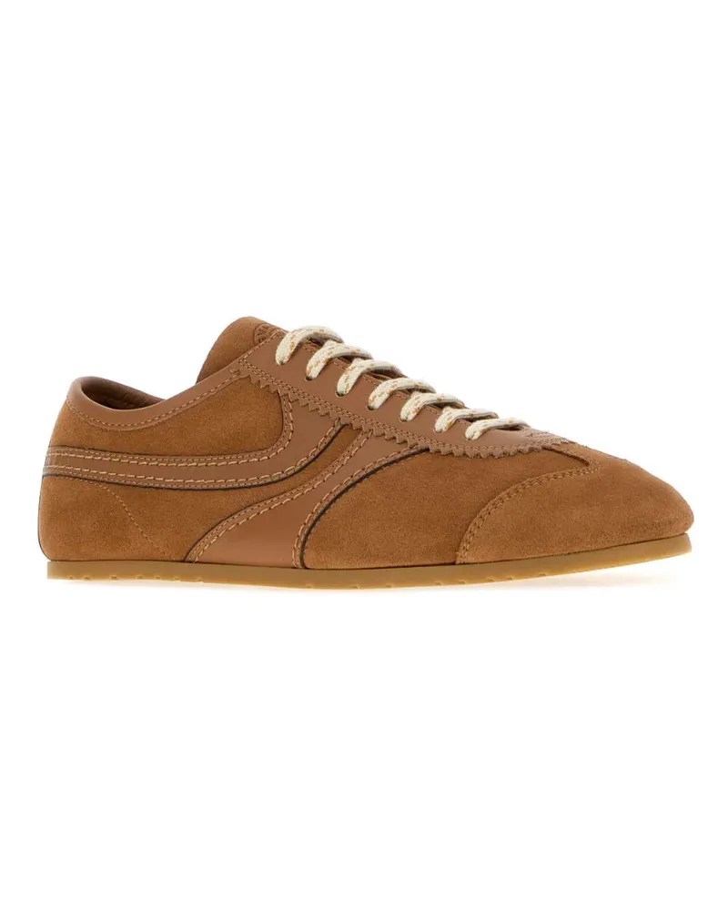 Dries van Noten Suede Sneakers — Tan Tan