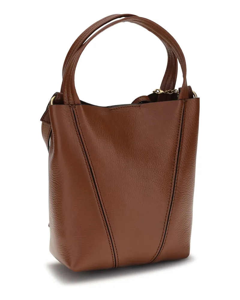 Chloé Women's Shoulder Bag Spin Blushy Brown Calf Leather Brown