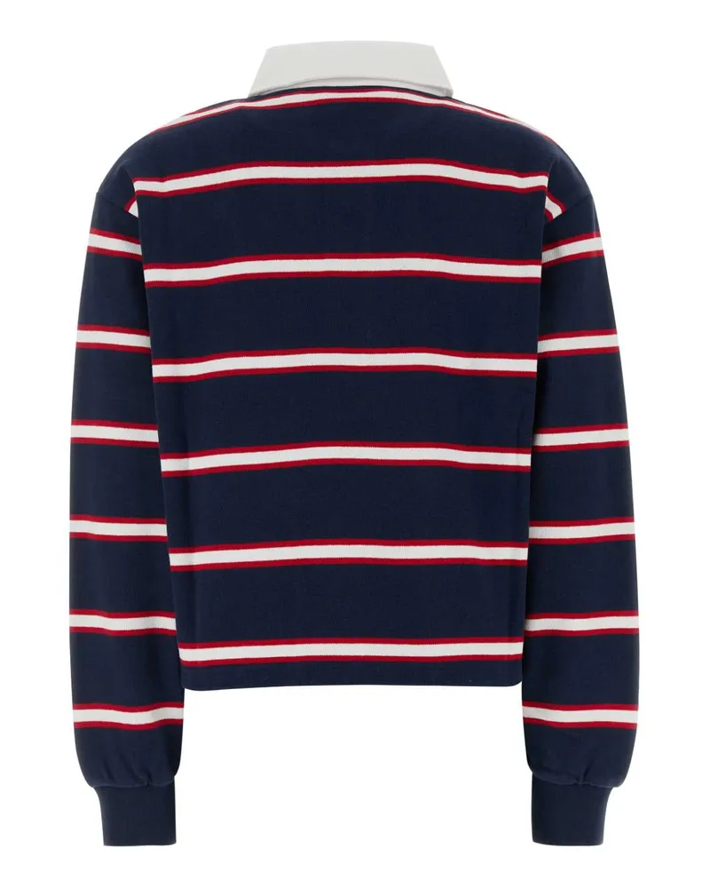 SPORTY & RICH Logo Polo Shirt — Navy Navy