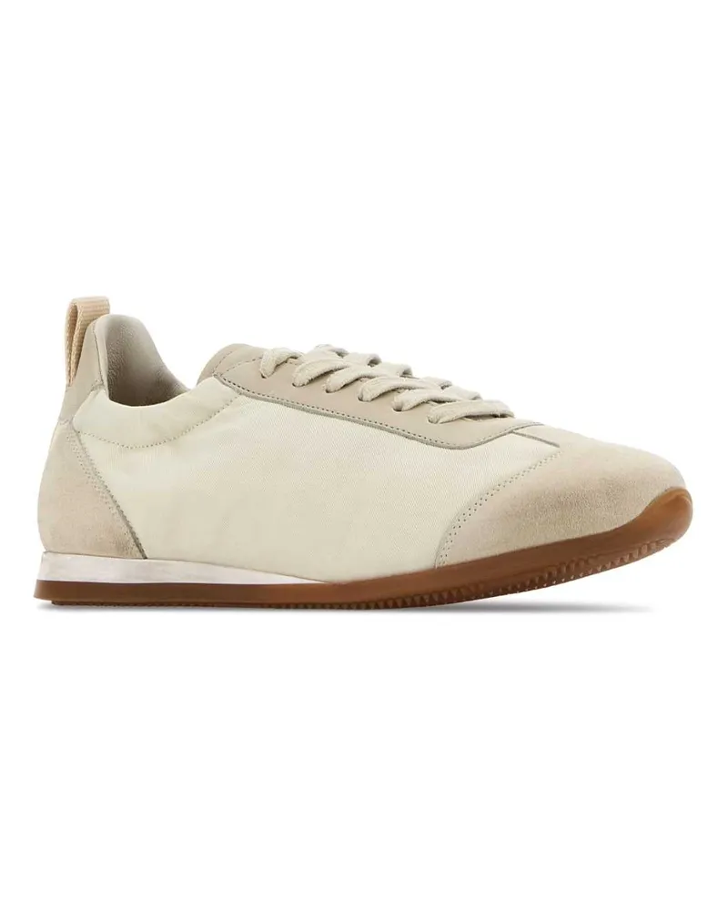 Uma Wang Women's Ivory Canvas And Suede Sneakers Offwhite Beige