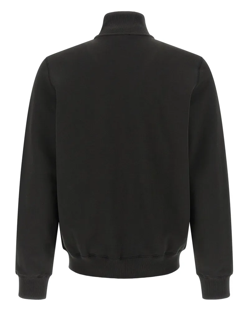 Diesel Logo-Embroidered Cotton Sweatshirt — Black Black