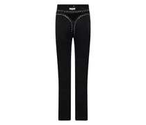 Cotton Straight-Leg Jeans — Black