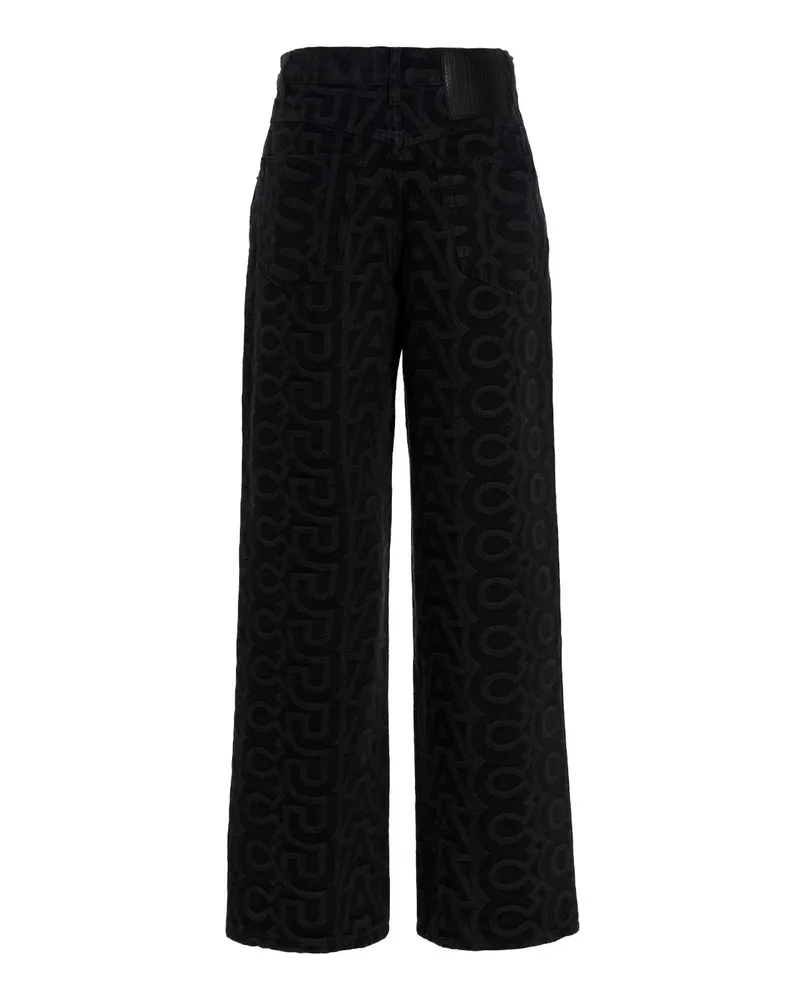 Marc Jacobs Monogram Cotton-Blend Jeans — Black Black